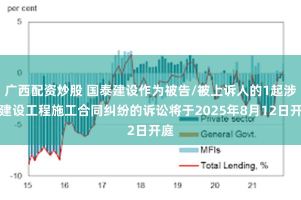 广西配资炒股 国泰建设作为被告/被上诉人的1起涉及建设工程施工合同纠纷的诉讼将于2025年8月12日开庭
