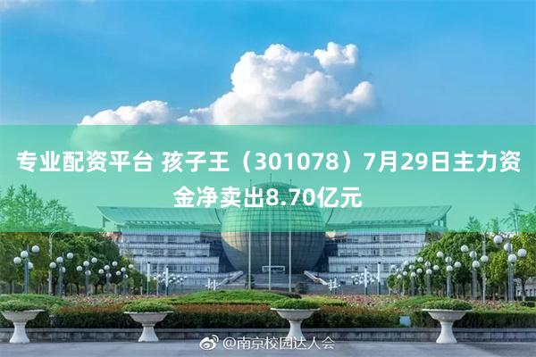 专业配资平台 孩子王（301078）7月29日主力资金净卖出8.70亿元