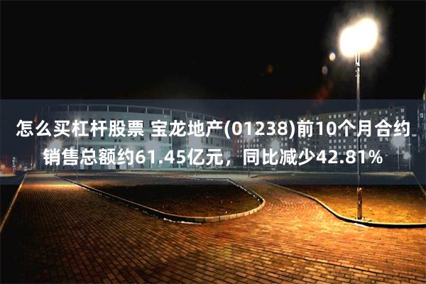 怎么买杠杆股票 宝龙地产(01238)前10个月合约销售总额约61.45亿元，同比减少42.81%