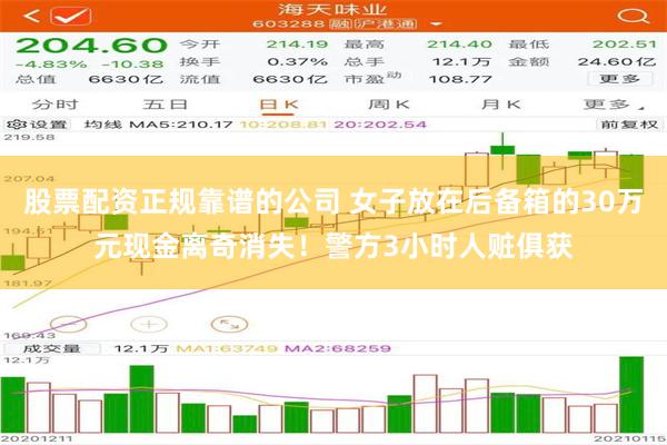 股票配资正规靠谱的公司 女子放在后备箱的30万元现金离奇消失!警方3小时人赃俱获