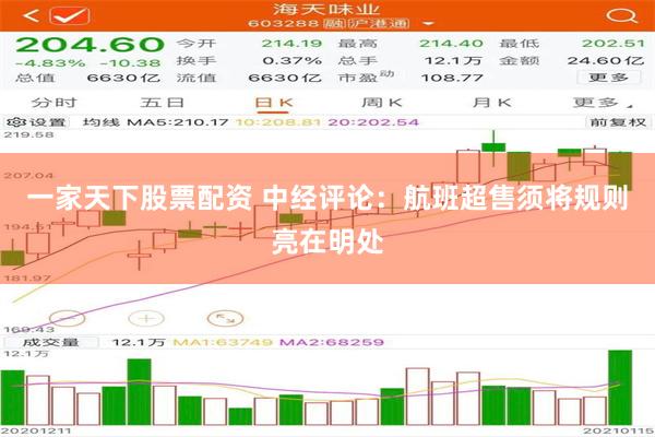 一家天下股票配资 中经评论：航班超售须将规则亮在明处