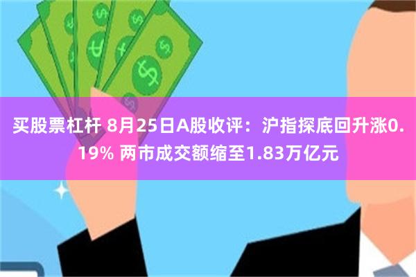 买股票杠杆 8月25日A股收评:沪指探底回升涨0.19% 两市成交额缩至1.83万亿元