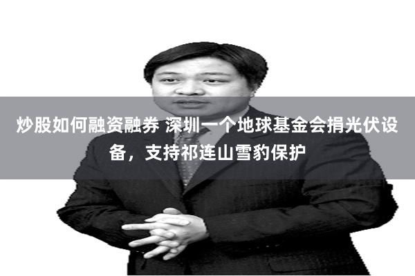 炒股如何融资融券 深圳一个地球基金会捐光伏设备，支持祁连山雪豹保护