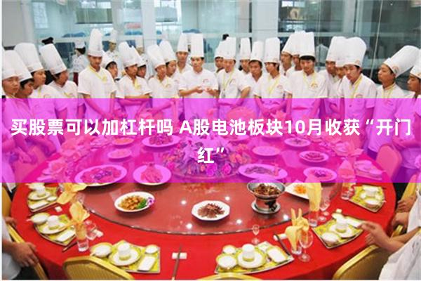 买股票可以加杠杆吗 A股电池板块10月收获“开门红”