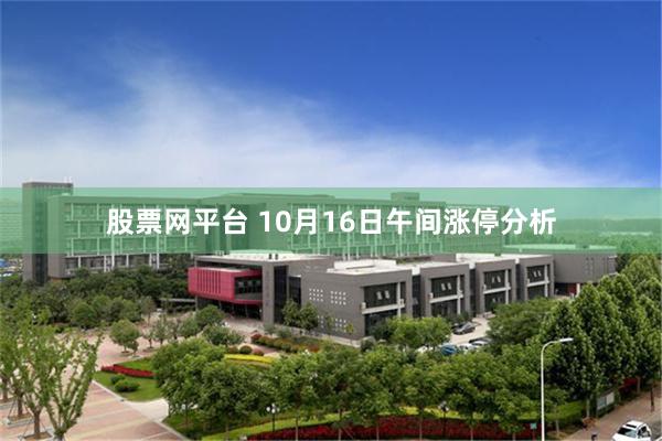 股票网平台 10月16日午间涨停分析